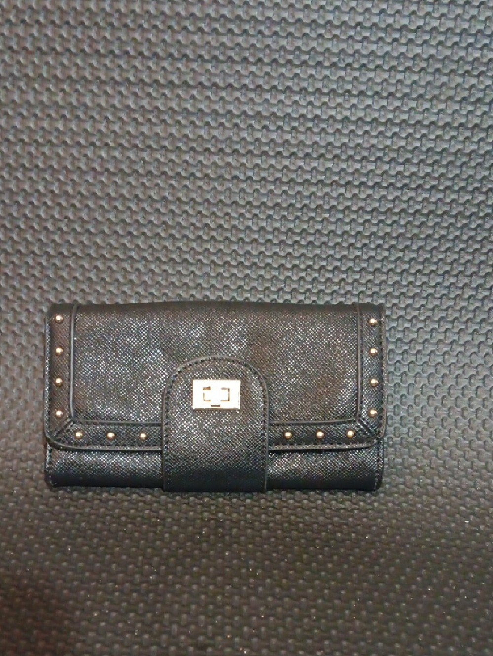 Aldo Black Studded Wallet Clutch